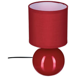 Atmosphera - Lampada in ceramica Timéo rosso lucido H25cm créateur d'intérieur