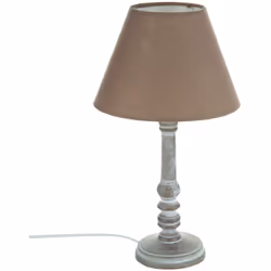 Lampada "leo" grigio tortora h36cm - Atmosphera createur d'interieur. Colore : Taupe. Materiale principale : Polyester. Lungh ...