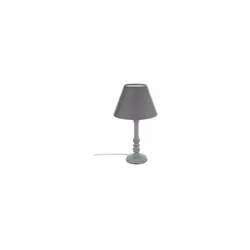 Lampada da tavolo in legno, con attacco E14 max 25W. Stile country e base in legno naturale decapato.