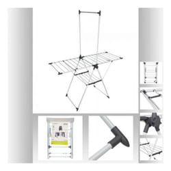 Stendino in acciaio e polipropilene Bianco sinai 158x69,7x h199 cm