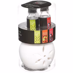 Bruciatore di profumo con 3 oli di frutta 10ml - Atmosphera createur d'interieur. Colore : Fruits. Materiale principale : Hui ...