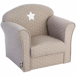 Poltrona per bambini "classique" grigio taupe - Atmosphera createur d'interieur. Colore : Taupe. Materiale principale : Pin.  ...