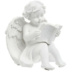 Statuetta Angelo seduto H15cm - Blanc/livre - Atmosphera créateur d'intérieur