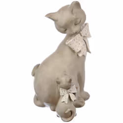 Statuetta "coppia di gatti" h26cm - Atmosphera createur d'interieur. Colore : Maman/chaton. Materiale principale : Polyrésine ...