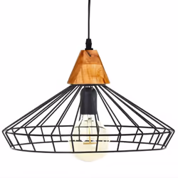 Sospensione a filo "ben" in metallo nero d38cm - Atmosphera createur d'interieur. Colore : Noir. Materiale principale : Fer. ...