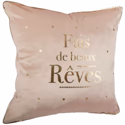 Cuscino per bambini "rêves" 40x40cm - Atmosphera createur d'interieur. Colore : Rose. Materiale principale : Polyester. Lungh ...