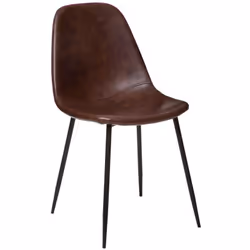 Sedia "vladi" effetto pelle marrone - Atmosphera createur d'interieur. Colore : Marron. Materiale principale : Panneau de con ...