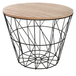 Atmosphera - Tavolino Kumi nero D38cm créateur d'intérieur