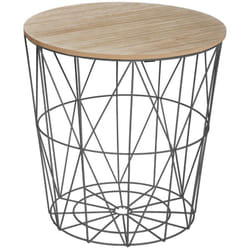 Atmosphera - Tavolino Kumi nero D40cm créateur d'intérieur