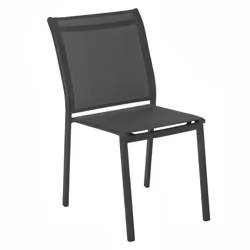 Sedia da giardino impilabile "essentia" in alluminio epossidico antracite e grafite - Hespéride. Colore : Anthracite. Materia ...