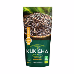 Aromandise THEK1, 80 g, 1 pz, 100% brindilles de thé vert torréfié Camelia sinensis**Produit issu de l'agriculture biologique