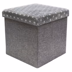 CMP Paris HD3166, Pouff/poggiapiedi, Quadrato, Grigio, Lino, 375 mm, 375 mm