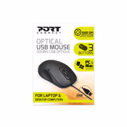Port Designs 900400-PRO mouse Ufficio Ambidestro USB tipo A Ottico 1000 DPI - Vista aggiuntiva 5