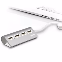 Port Designs 900120 hub di interfaccia USB 2.0 480 Mbit/s Grigio, Bianco - Vista aggiuntiva 4