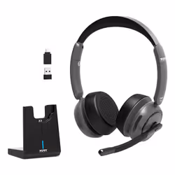 Port Designs 912003 cuffia e auricolare Con cavo e senza cavo A Padiglione Ufficio Bluetooth Base di ricarica Nero - Vista aggiuntiva 4