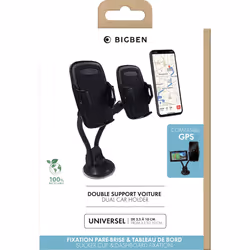 BIG BEN DUALCARHOLDERB supporto per personal communication Supporto passivo Telefono cellulare/smartphone Nero - Vista aggiuntiva 5