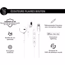 Bigben Connected FPYKPBOUTONMFIW cuffia e auricolare Bianco - Vista aggiuntiva 2