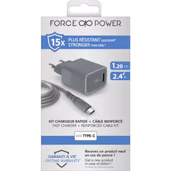 FORCE CASE FPCSCBLAC1.2MRG Caricabatterie per dispositivi mobili Grigio - Vista aggiuntiva 5