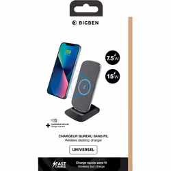 Bigben Connected INDUCSTAND15WRB Caricabatterie per dispositivi mobili Nero - Vista aggiuntiva 4