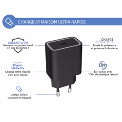 FORCE CASE FPLICS1C25WPDRB Caricabatterie per dispositivi mobili Nero