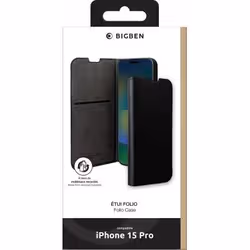 BIG BEN FOLIOIP15P custodia per cellulare 15,5 cm (6.1") Custodia a libro Nero - Vista aggiuntiva 2