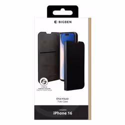 BIG BEN FOLIOIP16 custodia per cellulare 15,5 cm (6.1") Custodia a libro Nero - Vista aggiuntiva 2