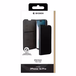 BIG BEN FOLIOIP16P custodia per cellulare 16 cm (6.3") Custodia a libro Nero - Vista aggiuntiva 2