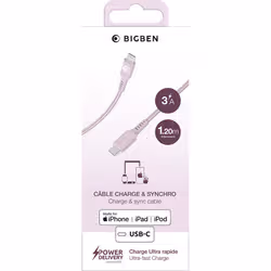 Bigben Connected CBLTISCMFI1M2RLP cavo Lightning 1,2 m Rosa - Vista aggiuntiva 4