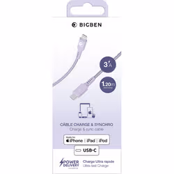 Bigben Connected CBLTISCMFI1M2RLV cavo Lightning 1,2 m Viola - Vista aggiuntiva 4