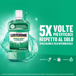 Listerine Collutorio Menta Fresca Difesa Denti e Gengive 250 ml