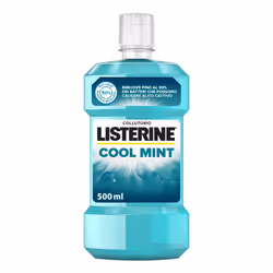 Listerine Coolmint è un collutorio alla menta e contrasta la formazione di placca e batteri.

Formato: Flacone da 500ml. 