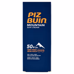 Piz Bruin Mountain Cream è una crema solare con SPF50+, ideale per attività all'aperto e sport. Resistente all'acqua, idratan ...