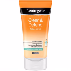 Neutrogena Clear & Defend Facial Scrub, Scrub detergente, Donna, Pelle universale, Protezione, Gel, Aqua, Sodium C14-16 Olefi ...