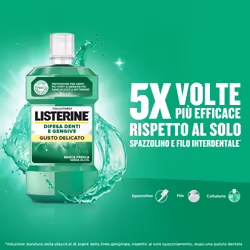 Listerine Difesa Denti & Gengive Collutorio Gusto Delicato 500ml