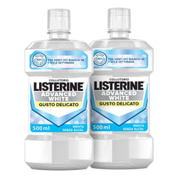 Listerine Advanced White Collutorio Gusto Delicato 2 Pezzi