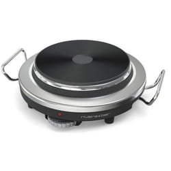 Riviera & Bar QRE 350 Nero, Acciaio inox Superficie piana Piastra sigillata 1 Fornello(i)