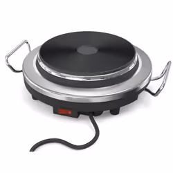 Riviera & Bar QRE 350 Nero, Acciaio inox Superficie piana Piastra sigillata 1 Fornello(i)