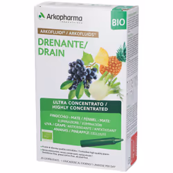 Arkofluidi Ultra Suoni Drenante Bio per Eliminazione Liquidi 20 Flaconcini