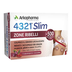 4321 Slim Zone Ribelli Integratore per Grasso Localizzato 60 Capsule