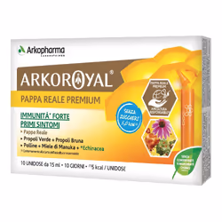 Akroroyal Immunità Forte è un integratore alimentare formulato con pappa reale, echinacea, propoli, miele e polline per soste ...