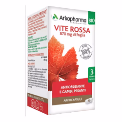 Arkocapsule Vitiven (Vite Rossa) è un integratore naturale in capsule di Arkopharma, ideale per il benessere delle gambe. All ...