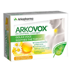 Arkovox Caramelle per la Gola Gusto Miele e Limone 24 Caramelle