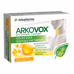 Arkovox Caramelle per la Gola Gusto Miele e Limone 24 Caramelle