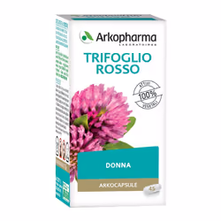 Arkocapsule Trifoglio Rosso è un integratore naturale in capsule, ideale per alleviare i disturbi della menopausa come vampat ...