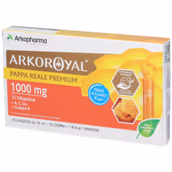 Arkoroyal Pappa Reale 1000 Mg + Integratore con Vitamine 10 Fiale