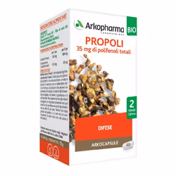 Arkocapsule Propoli Bio è un integratore naturale ideale per combattere tosse, mal di gola e raffreddore. Rinforza le difese  ...