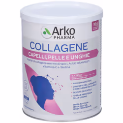 ArkoPharma Integratore con Collagene per Capelli, Pelle e Unghie, arricchito con collagene marino idrolizzato, vitamina C e b ...