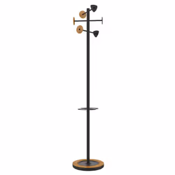 Unilux BORA, Da terra, Bamboo, Acciaio, 6 gancio(i), Legno, Nero, Bambino/Bambina, Bamboo, Nero
