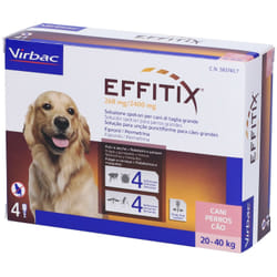 Effitix Antiparassitario Veterinario per Cani 20-40Kg 4 Pipette