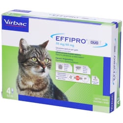 Effipro Duo Spot-On 50mg Antiparassitario Gatti 4 Pipette